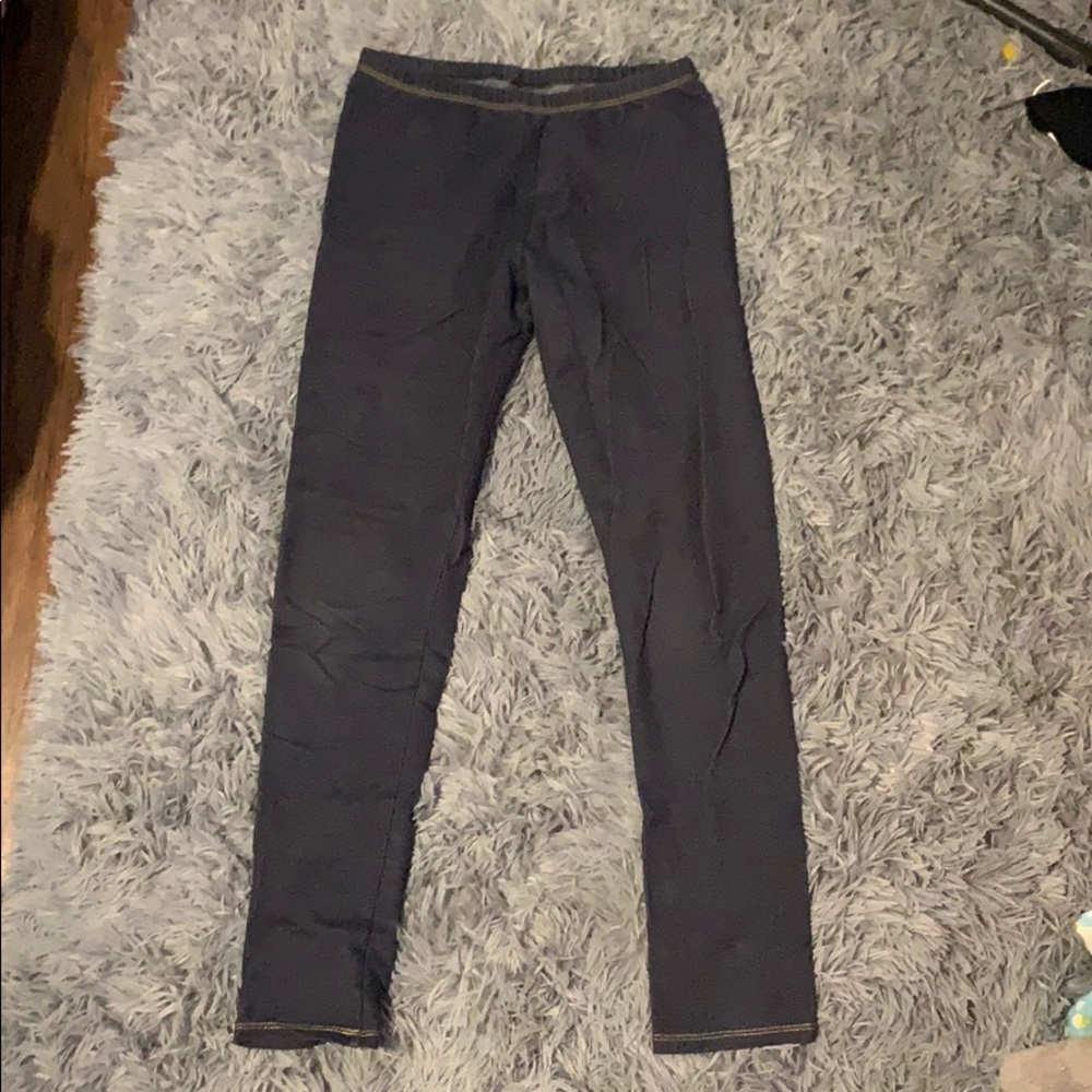 blue leggings